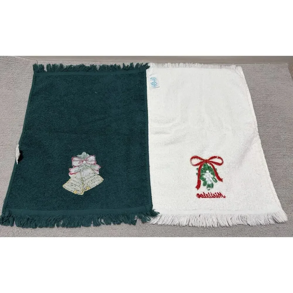 Decorative Christmas Hand Towel Lot of 12 Bath Kitchen Assorted Brands